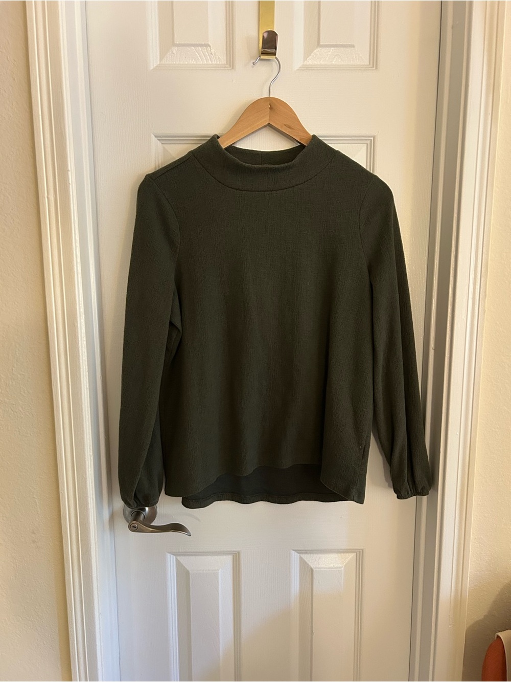 Old Navy Olive Mock Neck Long Sleeve Pullover
